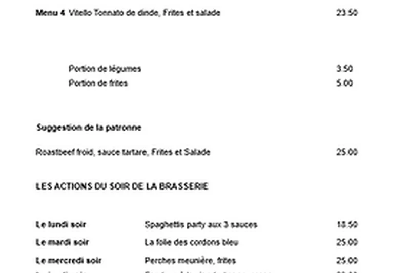 La Brasserie - Auberge des Vieux-Toits